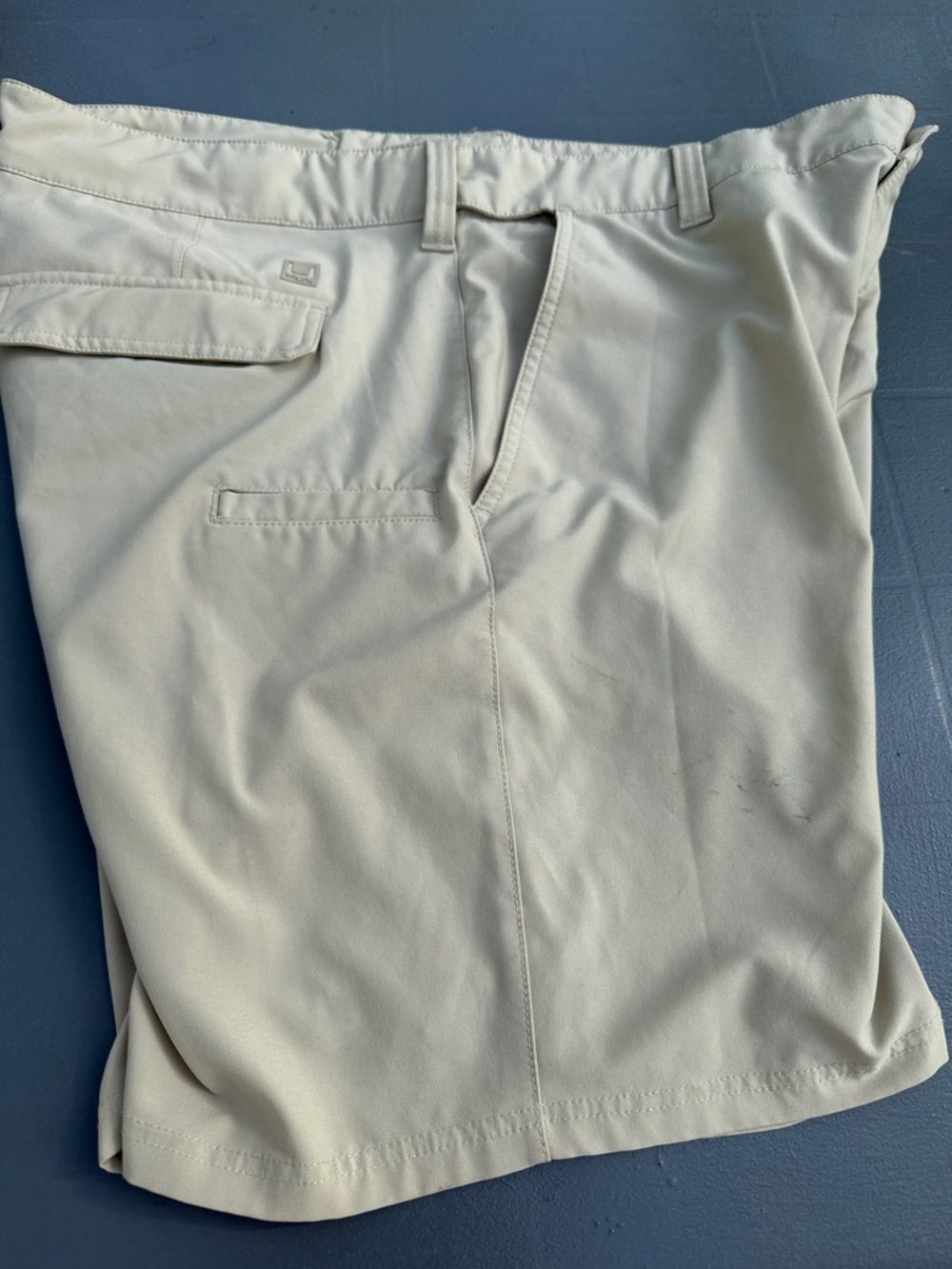 Huk Beige Performance Shorts with Branded Waistband